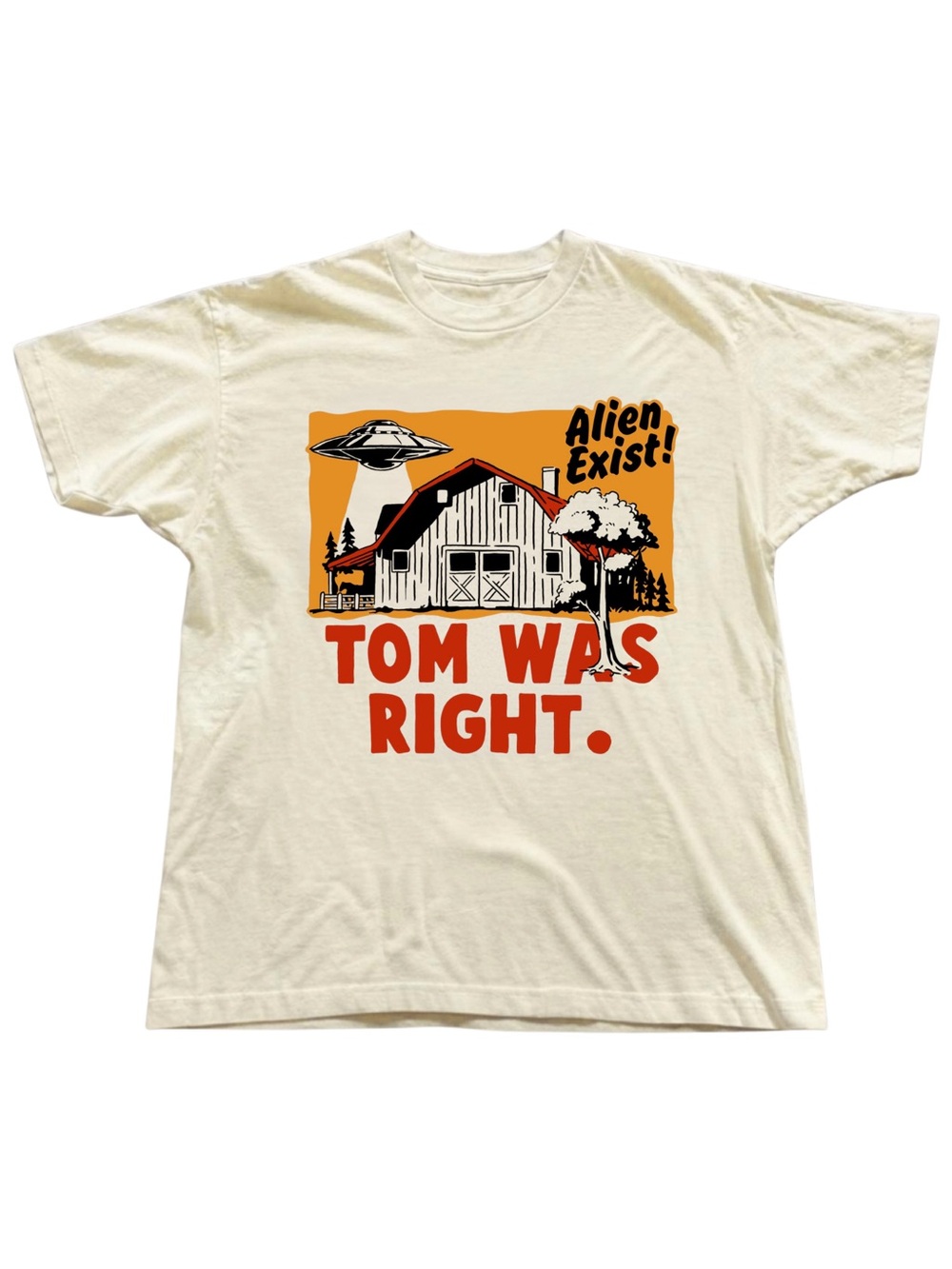 Gildan ‘Tom Was Right’ Graphic Tee - Cream Alien Design